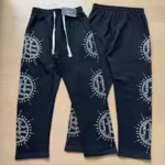 Mixed Emotional Brand Rhinestone Bluish Tracksuit